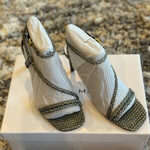 Rebecca Minkoff Nanine in silver/gold. Size 7